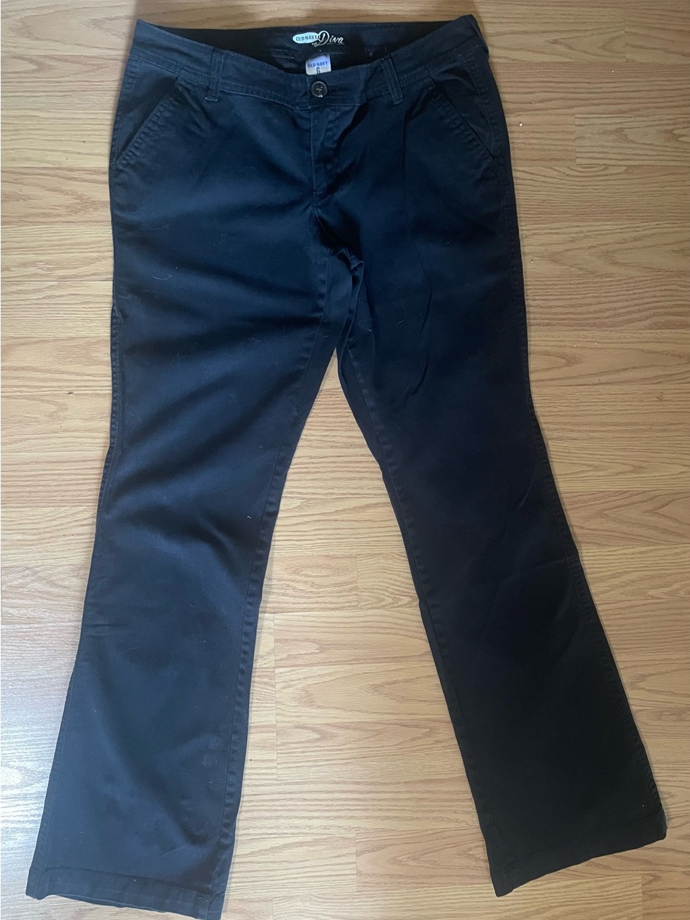 Old Navy Black Flared Wide-Leg Jeans